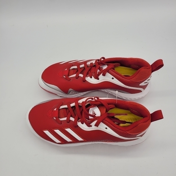 adidas Icon 6 Bounce Team Power Baseball Metal Cleats Men 7.5 Shoes Red NEW - Picture 6 of 15